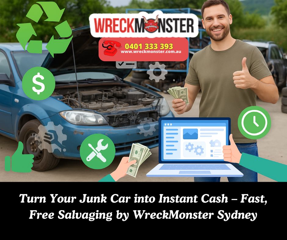 Top Benefits of Junk Car Salvaging in Sydney – WreckMonster Offers Instant Cash & Free Removal