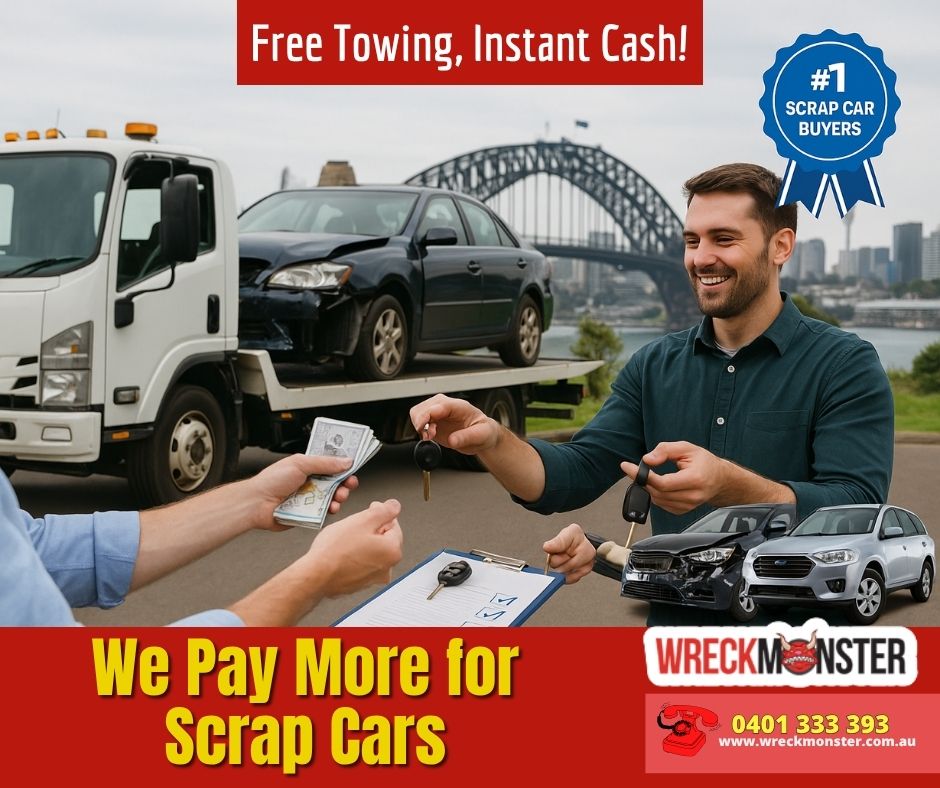 Trusted Scrap Car Buyers in Sydney – Wreck Monster Pays More, Picks Up Free USP: Free removals, all makes/models, highest payouts in Sydney.